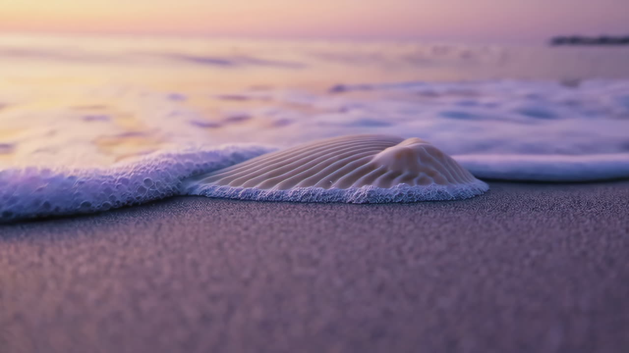 Seashell on the Beach at Sunrise/Sunset