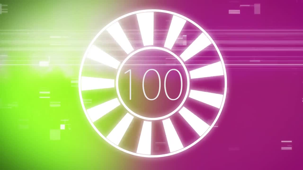 Animazione di caricamento di un cerchio da 0 a 100
