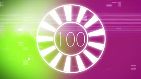 animation of circle loading from 0 to 100