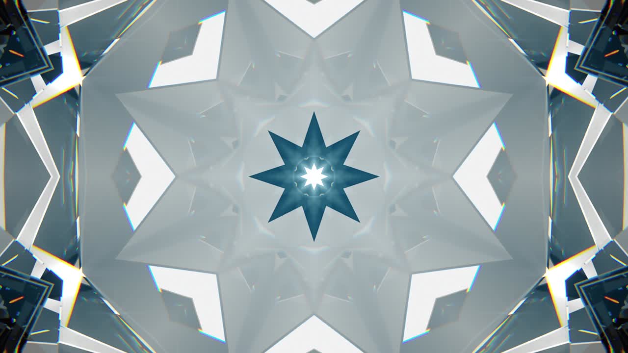 카레이도스코프 효과와 함께 반이는 추상 회전 다이아몬드 매크로 배경, 원활한 루프 4k cg 3d 애니메이션