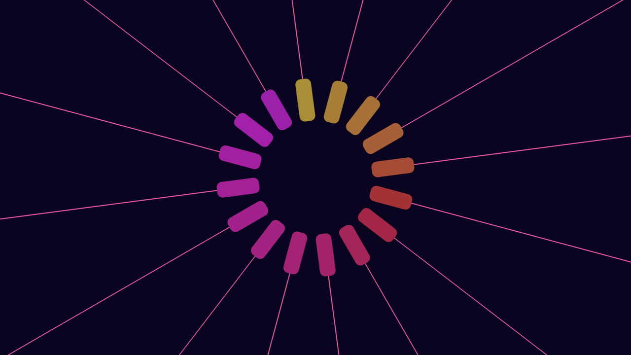 forma futurista de neón arco iris con destellos de arco iris en gradiente negro