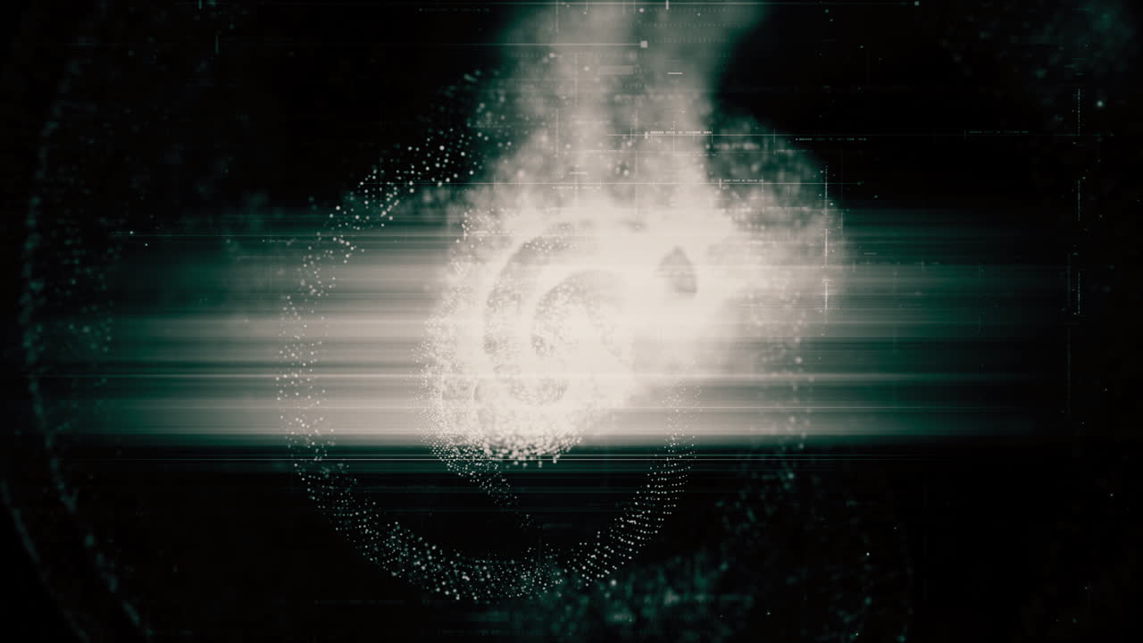 matriz de datos de flujo de desenfoque abstracto futurista, meta, metaverso, telemetría y visualización de números cifrados con simulación de partículas en el entorno del ciberespacio para el fondo del bucle de visualización frontal