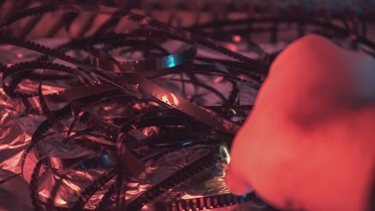 quema de la película de 8 mm