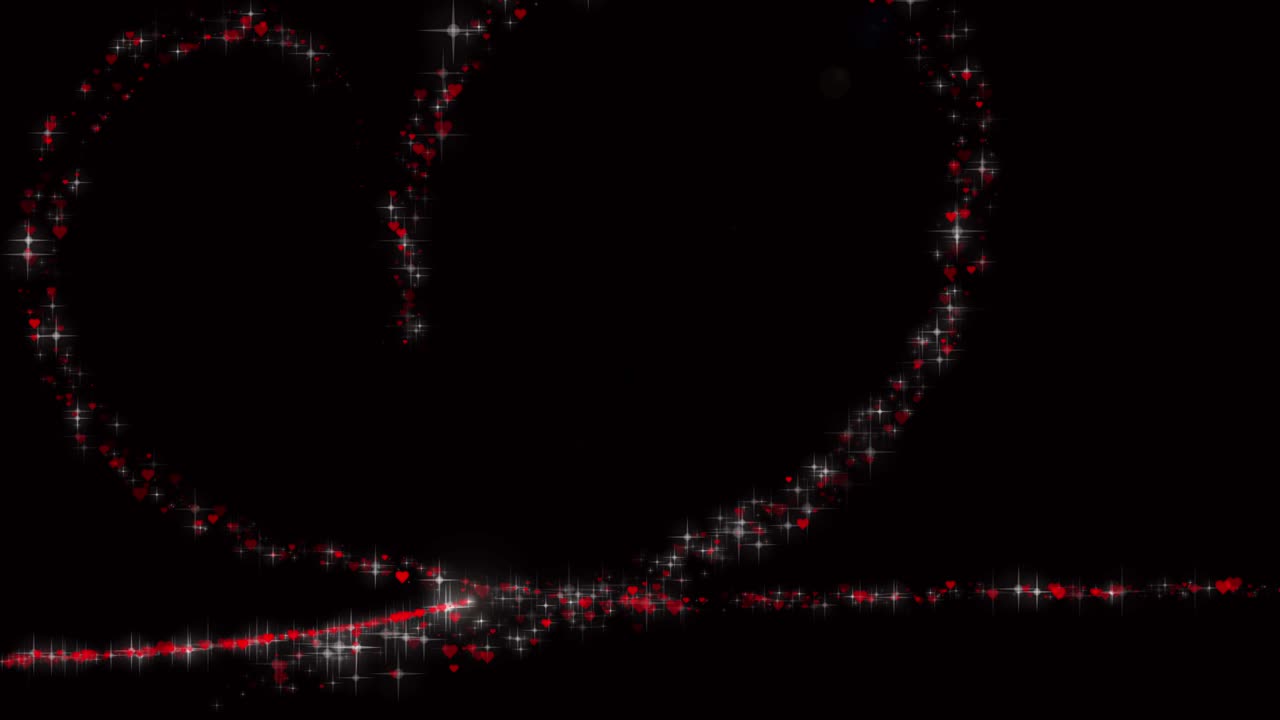 런타인 데이 은 심장 배경에 달리는 성 발렌타인 인사 카드 모션 디자인