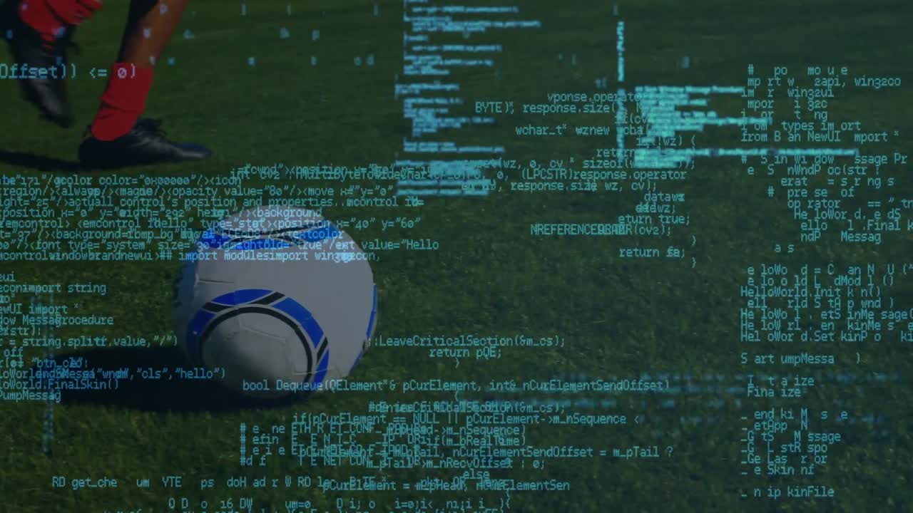 Animation of data processing over diverse football players