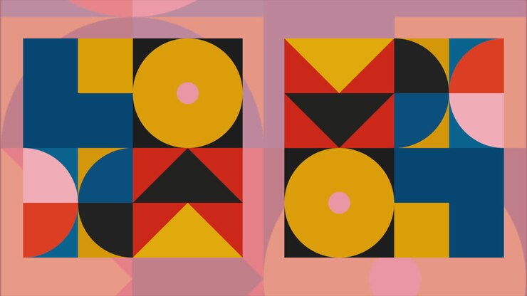 Geometric Abstract Design with Colors