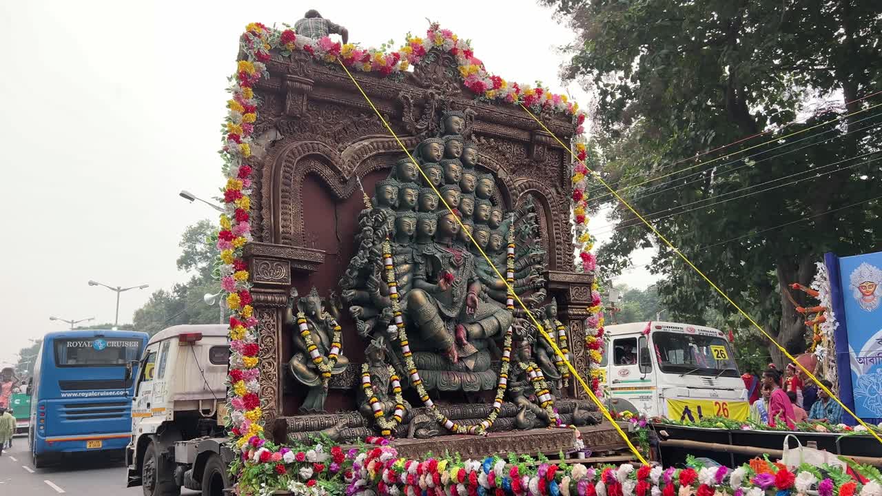Durga Puja Festival in India: A Colorful Religious Procession