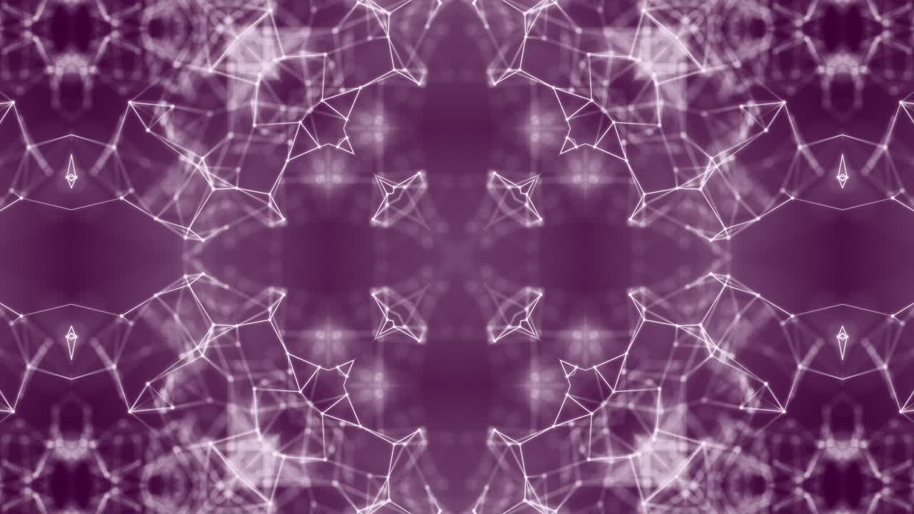 el caleidoscopio de neón púrpura del bucle vj. animación sin costuras.