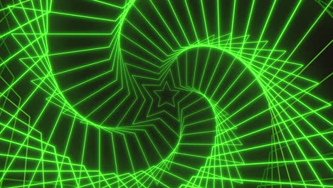 starry spiral vibrant green pattern with a captivating star