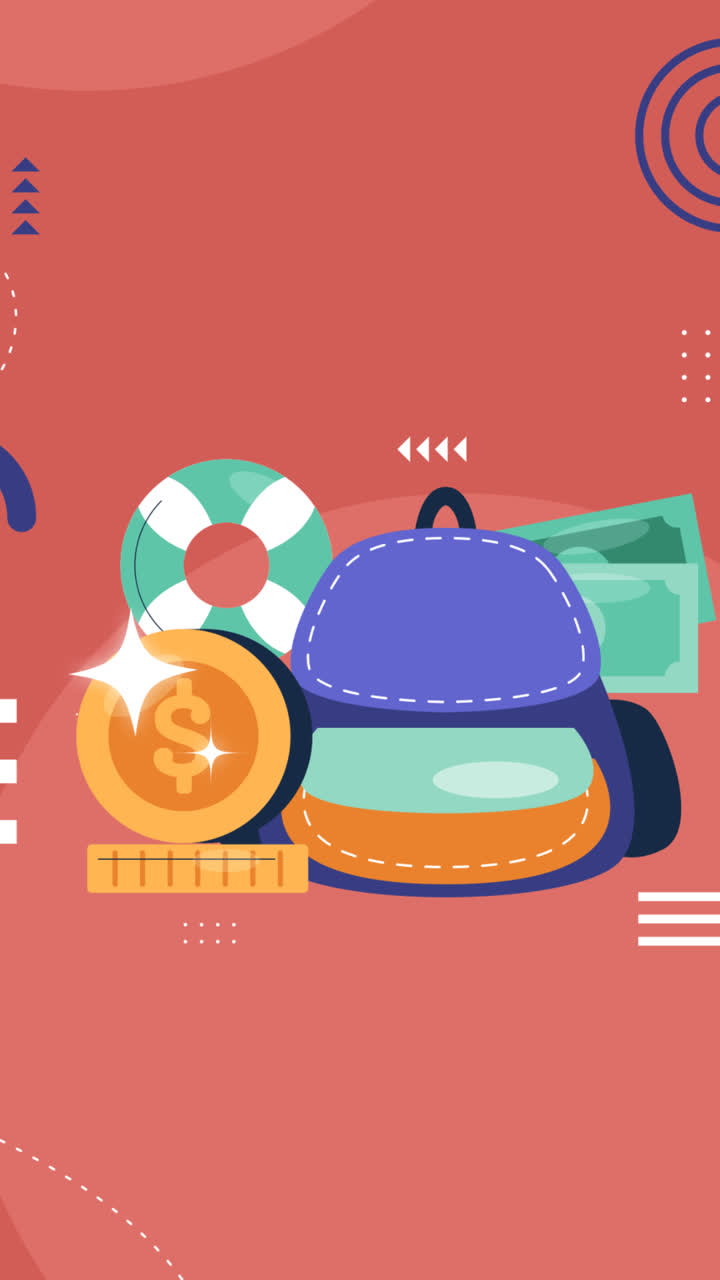 motion graphic del modello di progettazione dell'agenzia di viaggio