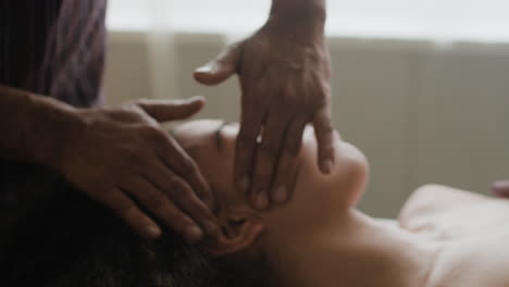 relaxing facial massage