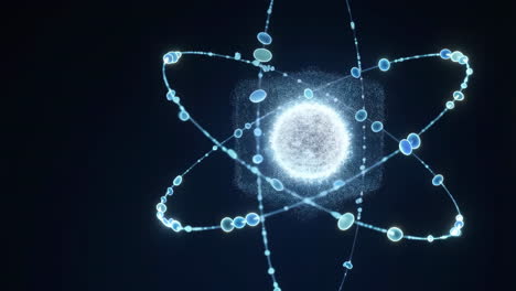 abstract glowing atomic structures