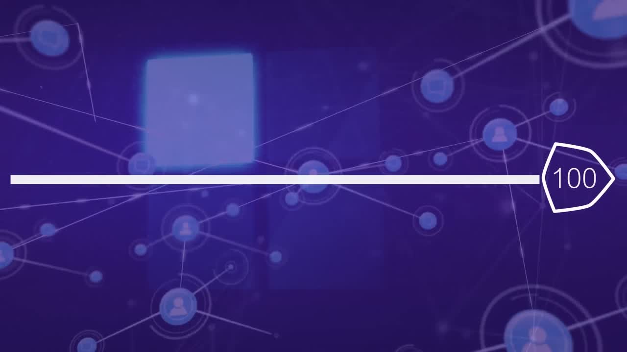 animación de la red de conexiones a través del procesamiento de datos