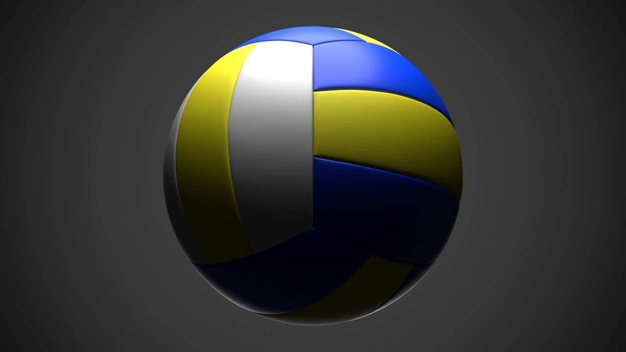 회색 배경에 고립된 배구 공.