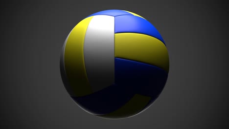 bola de voleibol aislada sobre un fondo gris.