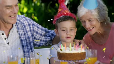 Animación-De-Confeti-Sobre-Familia-En-Fiesta-De-Cumpleaños.