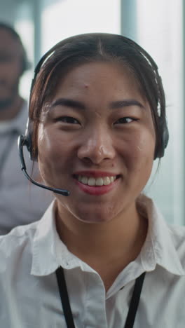 smiling customer service representative