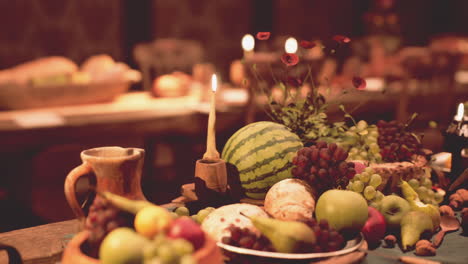 medieval feast table setting