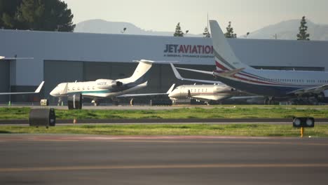 private plane prepares to depart