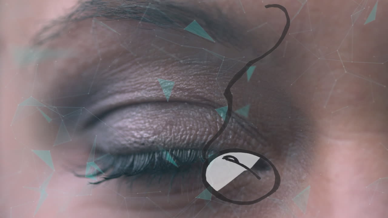 움직이는 모양의 애니메이션과 눈 위의 마우스