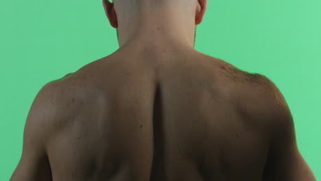 man's back and shoulders