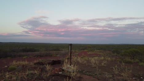 beautiful drone shot of clouds during sunset in outback australia