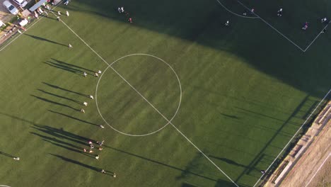 players of football teams shake hands after match in buenos aires arena, argentina