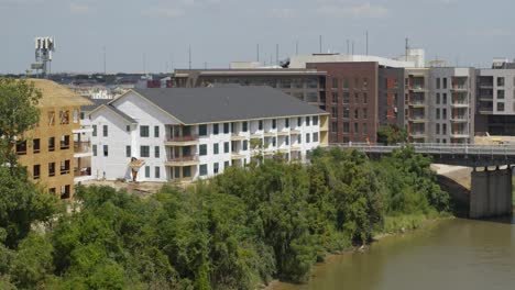 Aerial-view-of-new-home-development-in-Houston,-Texas