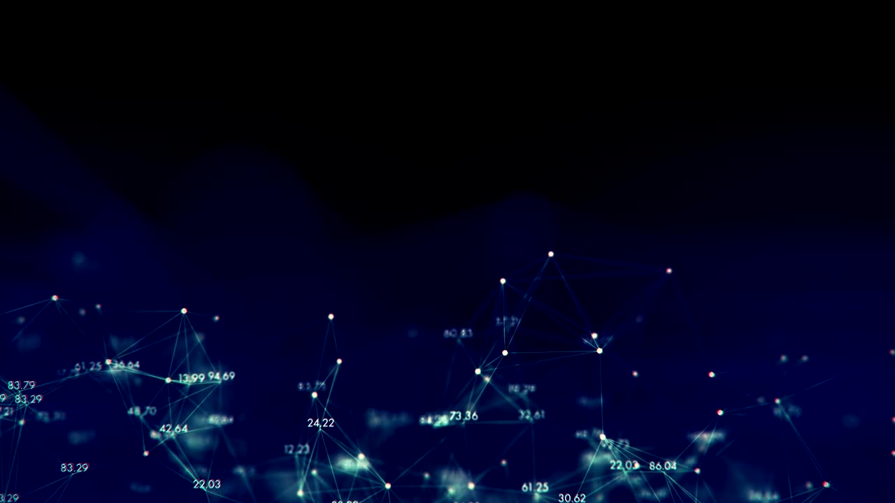 4K network of numbers and points.