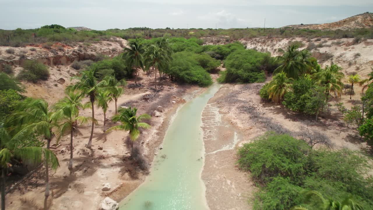 Kuş Bakışı Vaha Lagünü Playa La Paria Araya Venezuela