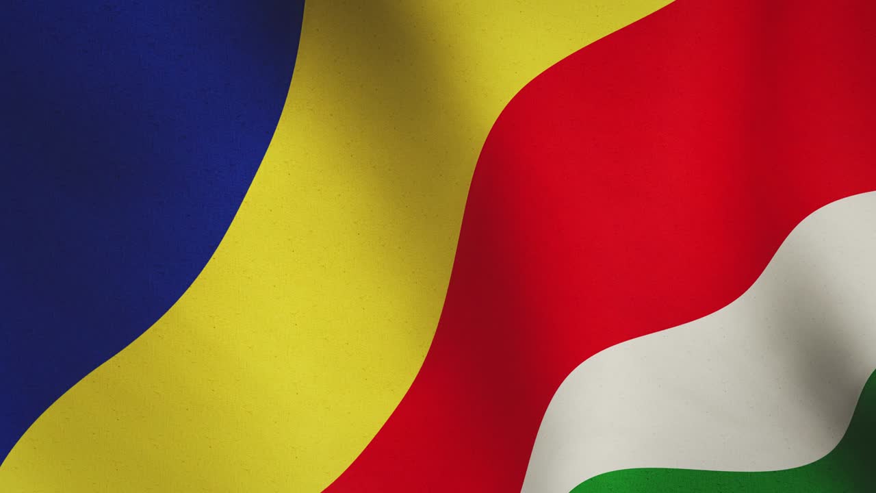 el fondo de las seychelles ondeando la bandera significa orgullo patriótico - bucle de animación de video