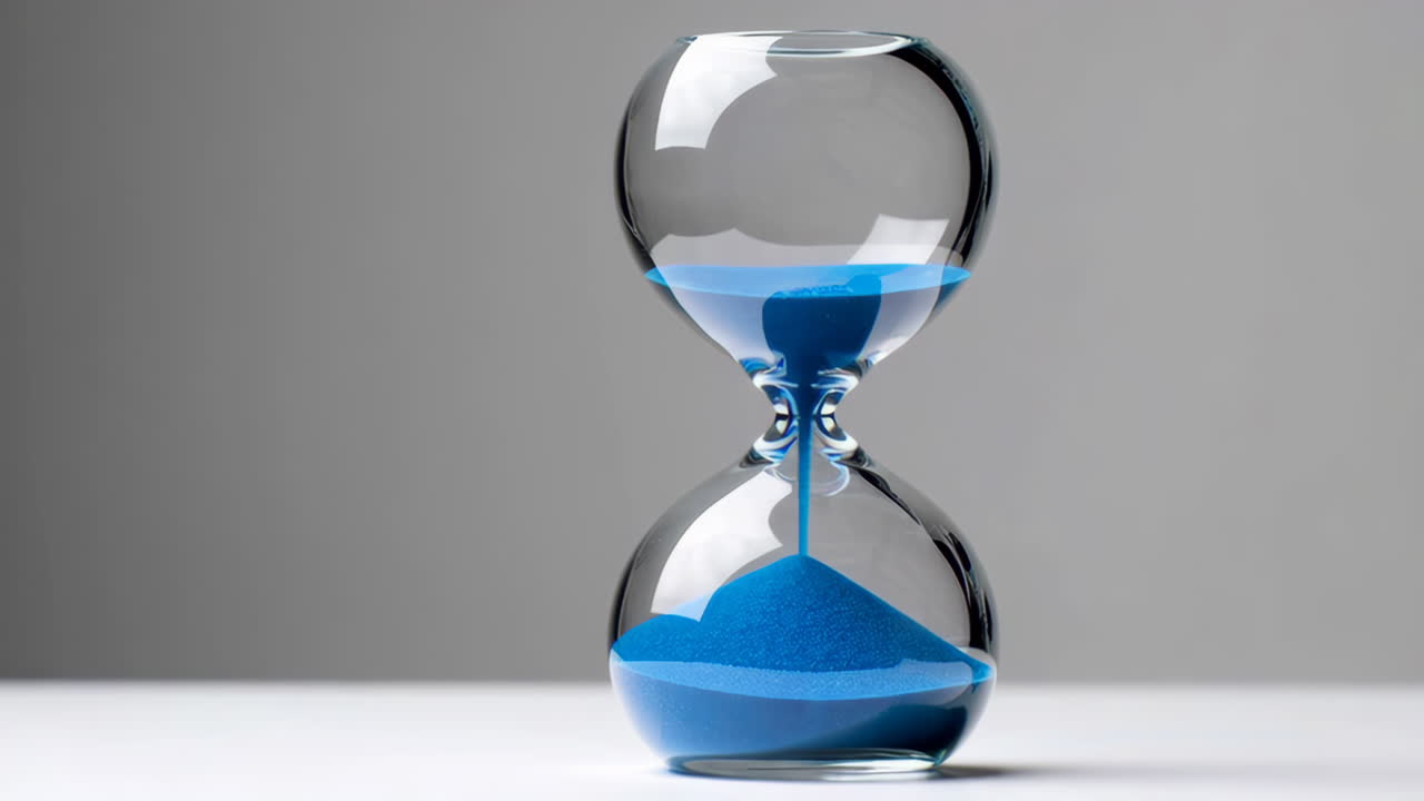 Hourglass with Blue Sand