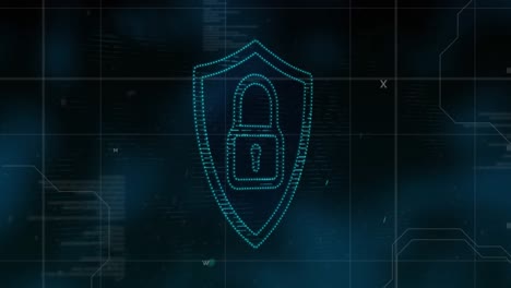 icono de candado de seguridad contra el procesamiento de datos