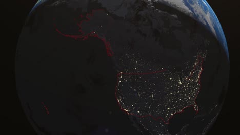 tierra de los estados unidos nevada noche