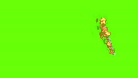 bhutanese ngultrum banknote burning on green screen