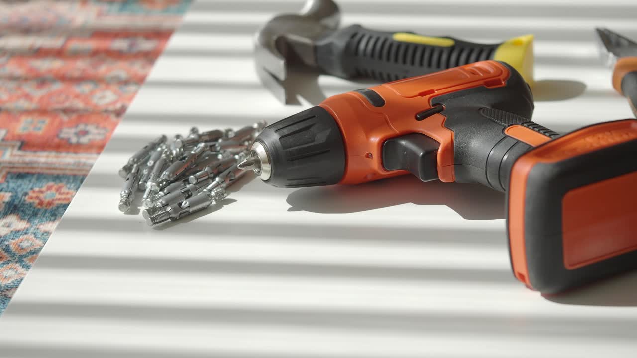 Assortment of tools on a table