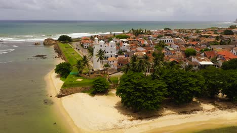 vista aérea de la antigua fortaleza en gale, sri lanka.