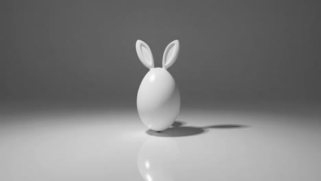 white easter egg with bunny ears