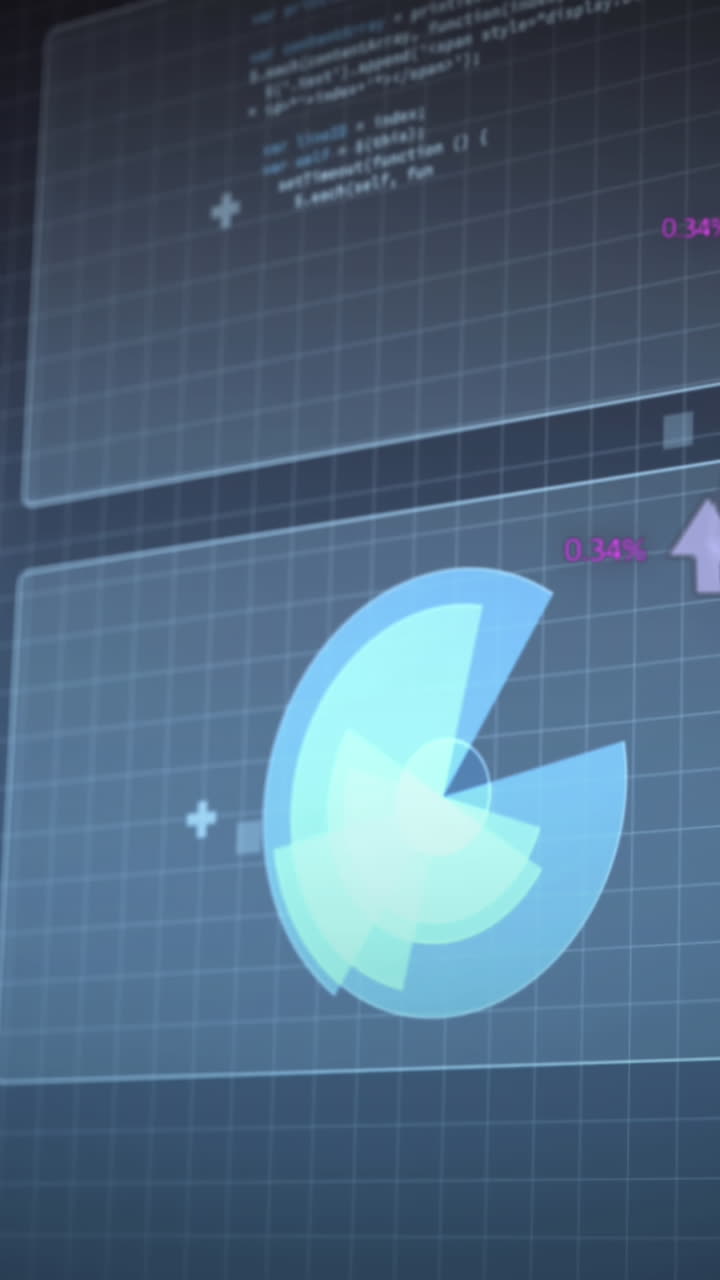 animación de escaneos y procesamiento de datos en pantallas sobre red