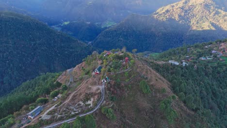 beautiful landscape scenery of the nepal village musikot