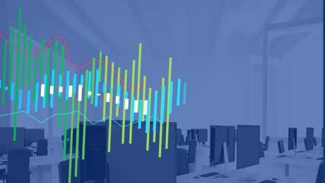 Animation-Der-Statistischen-Datenverarbeitung-Vor-Leerem-Büro