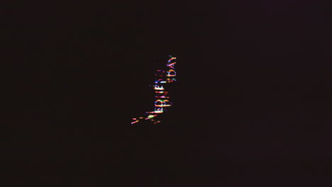 miércoles palabras verticales repiten como azul oscuro verde teñido glitch vibraciones se extienden a través de la pantalla