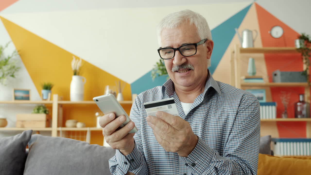 Senior Citizen Making Online Payment