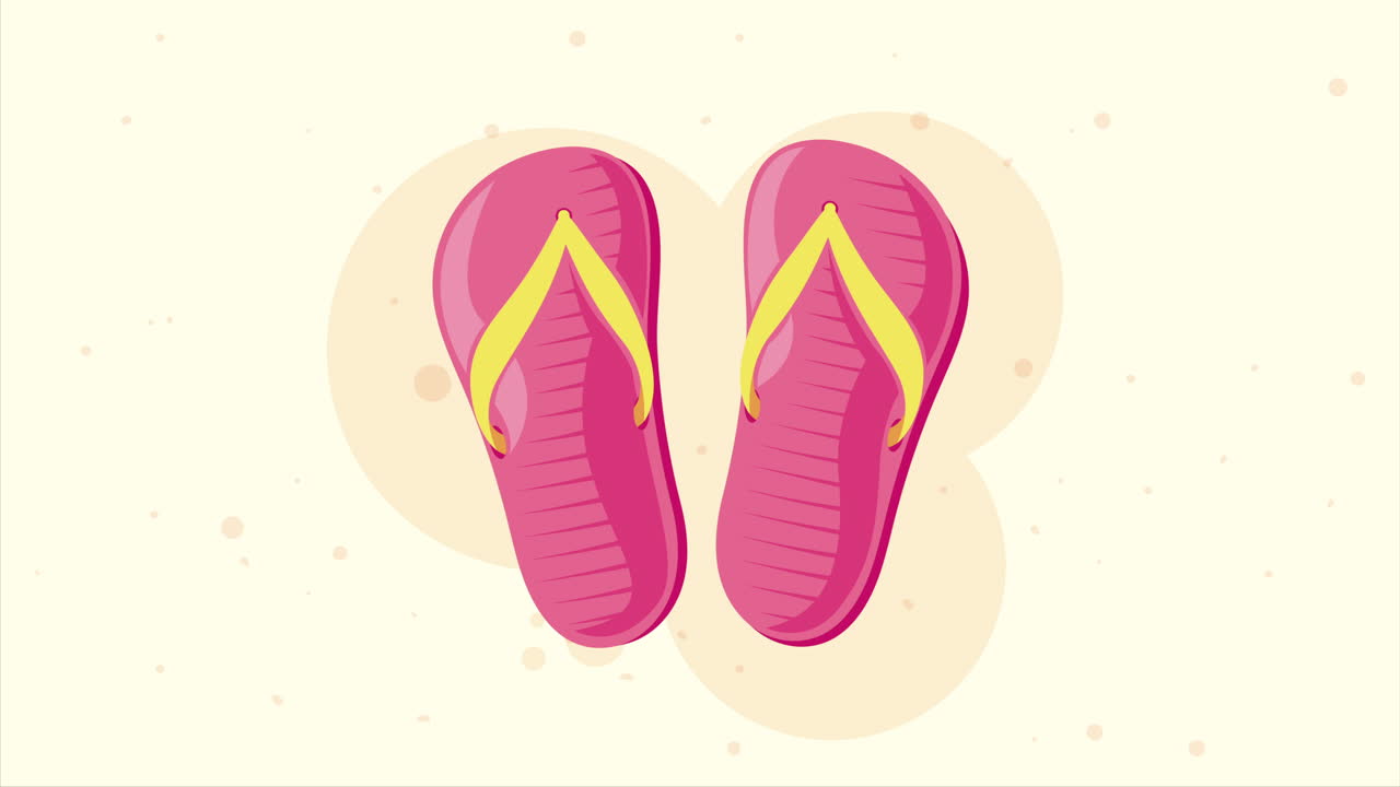 플립 플롭 핑크 컬러 애니메이션