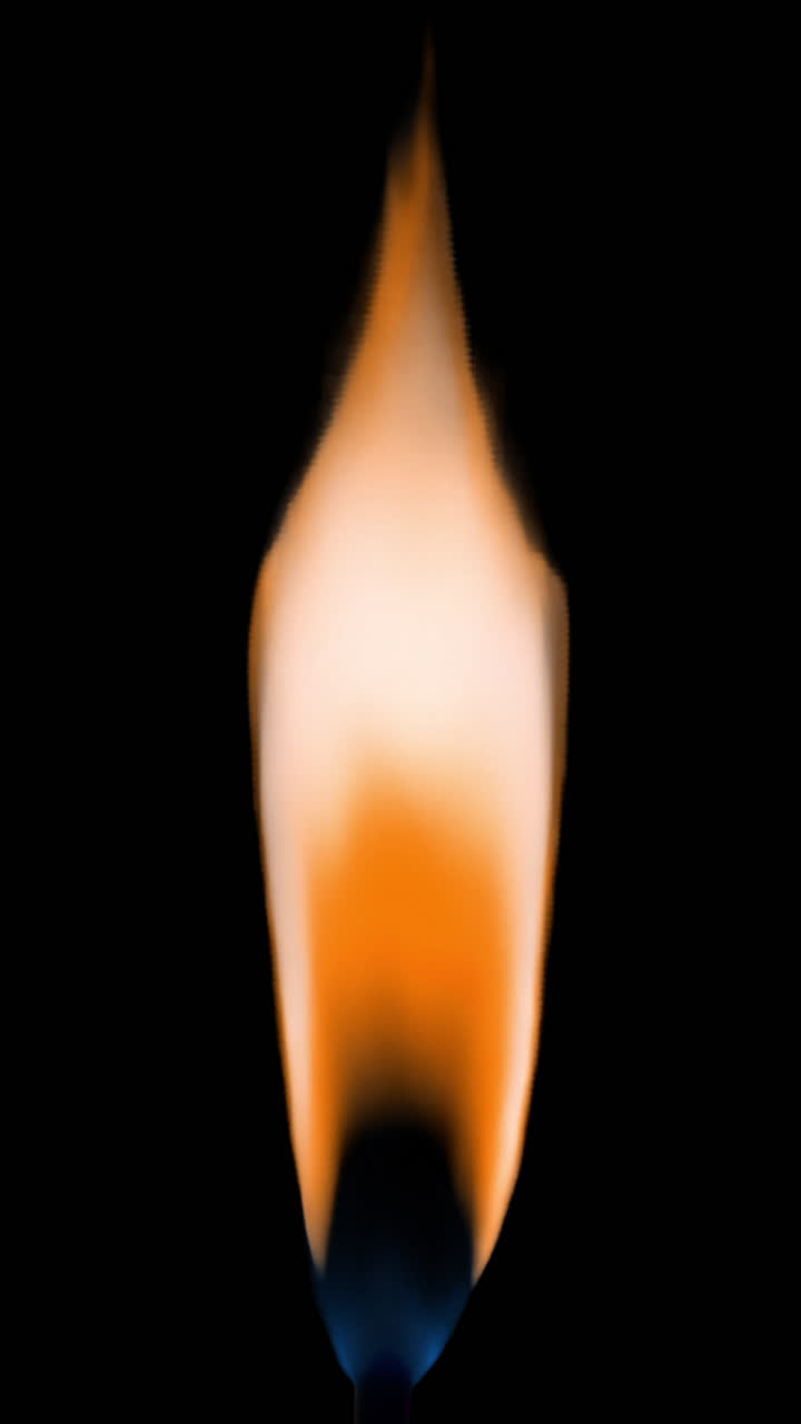 Candle flame animated overlay, transparent 4K video, alpha channel, ProRes 4444