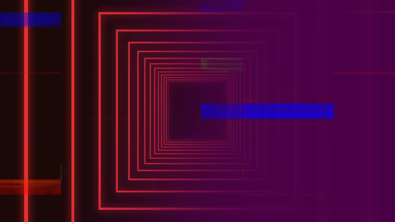 viajando en un túnel cuadrado