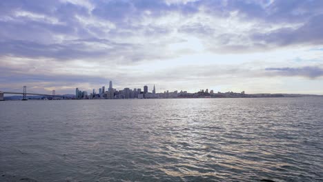 san francisco cityscape and the bay bridge by the bay