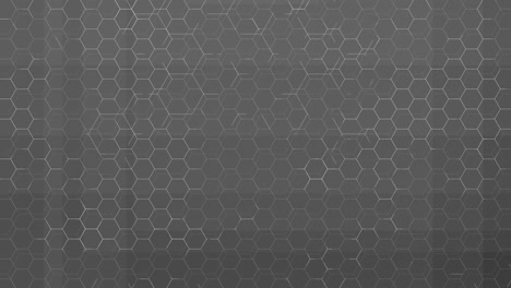 animated hexagonal grid pattern background in dark gray monochrome with subtle geometric movement and modern minimalist design