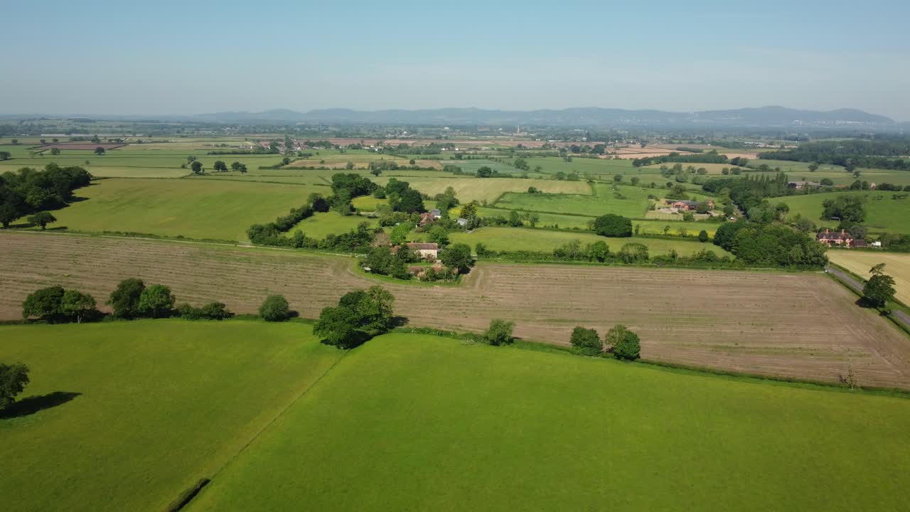 Aerial View of Farmland Landscape