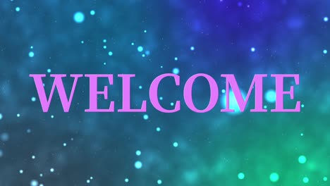 welcome message text animation motion graphics